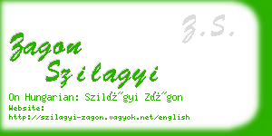 zagon szilagyi business card